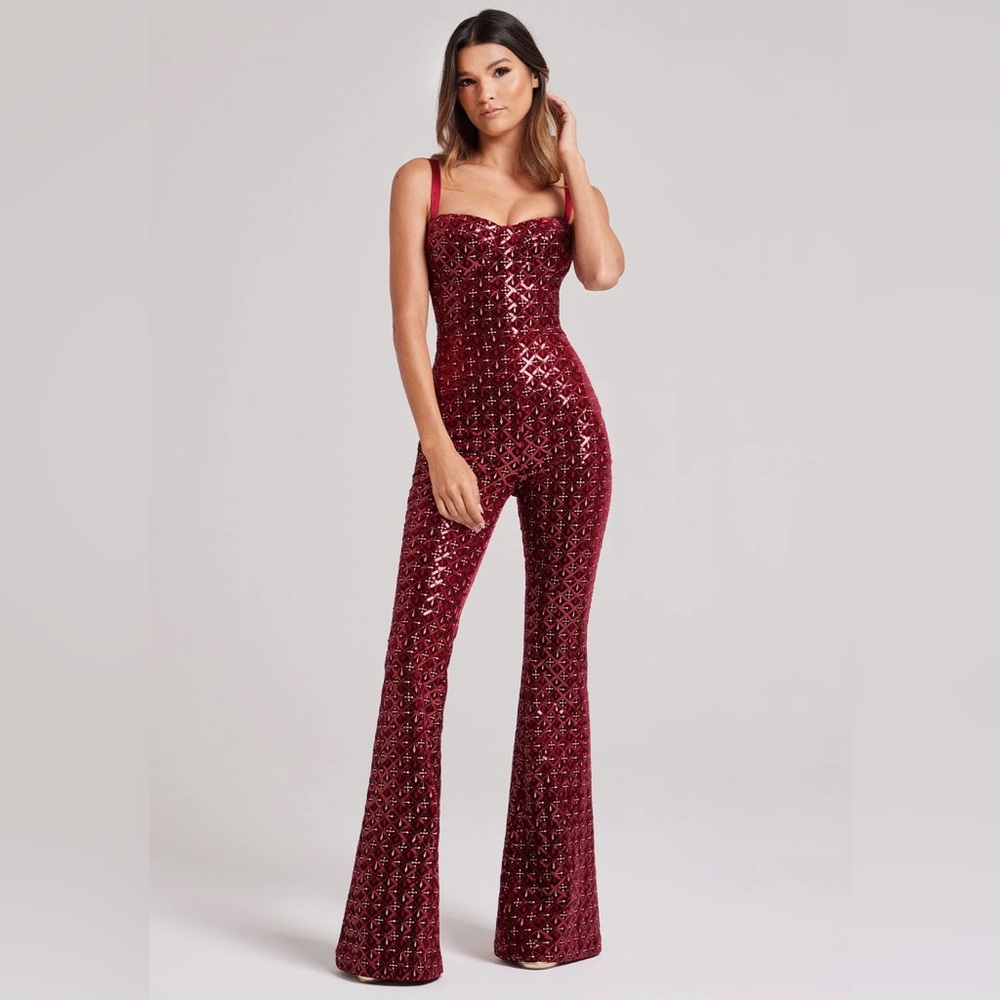 Nadine Merabi Hailey Red Jumpsuit